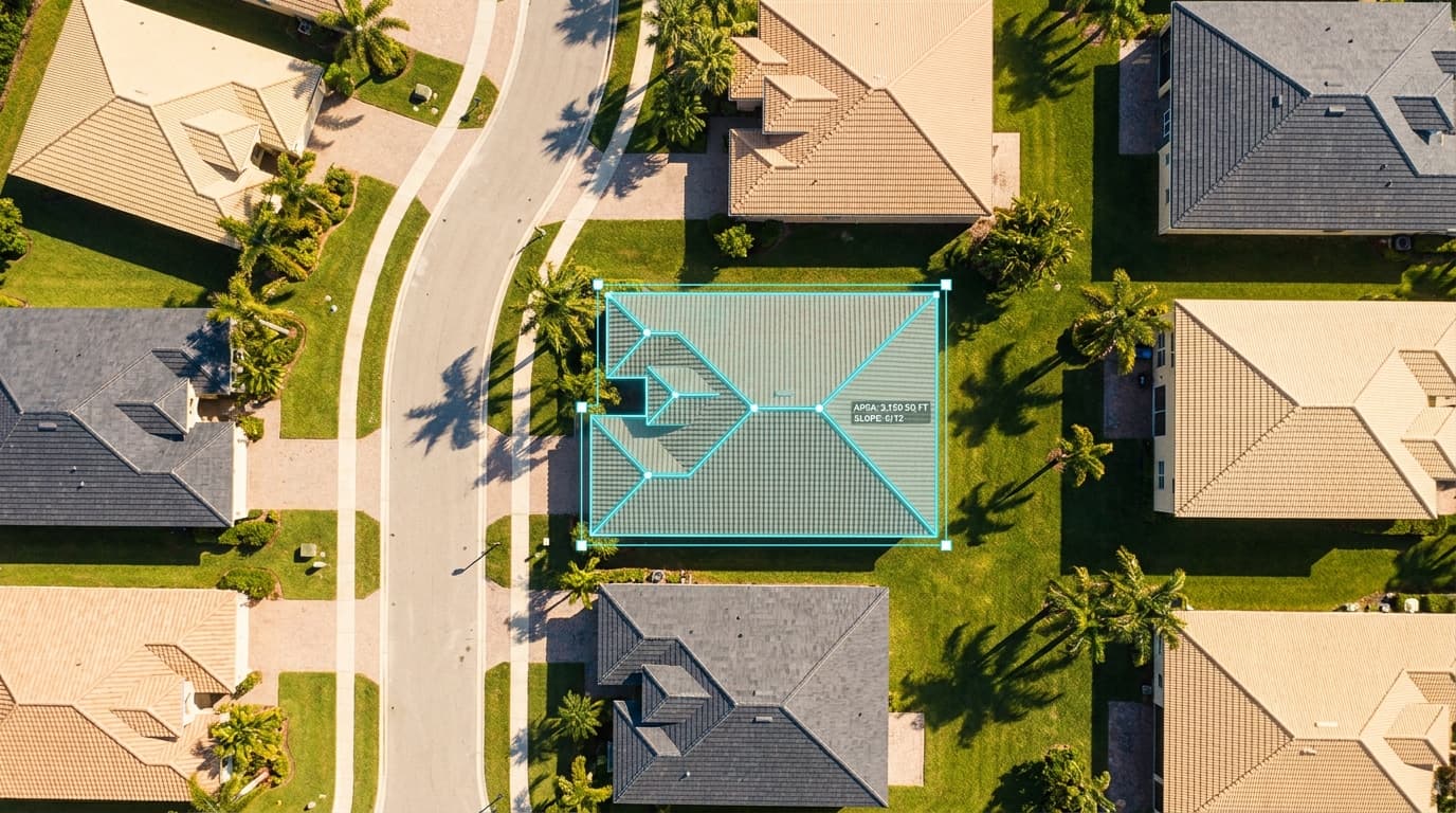 A Florida neighborhood measured from satellite