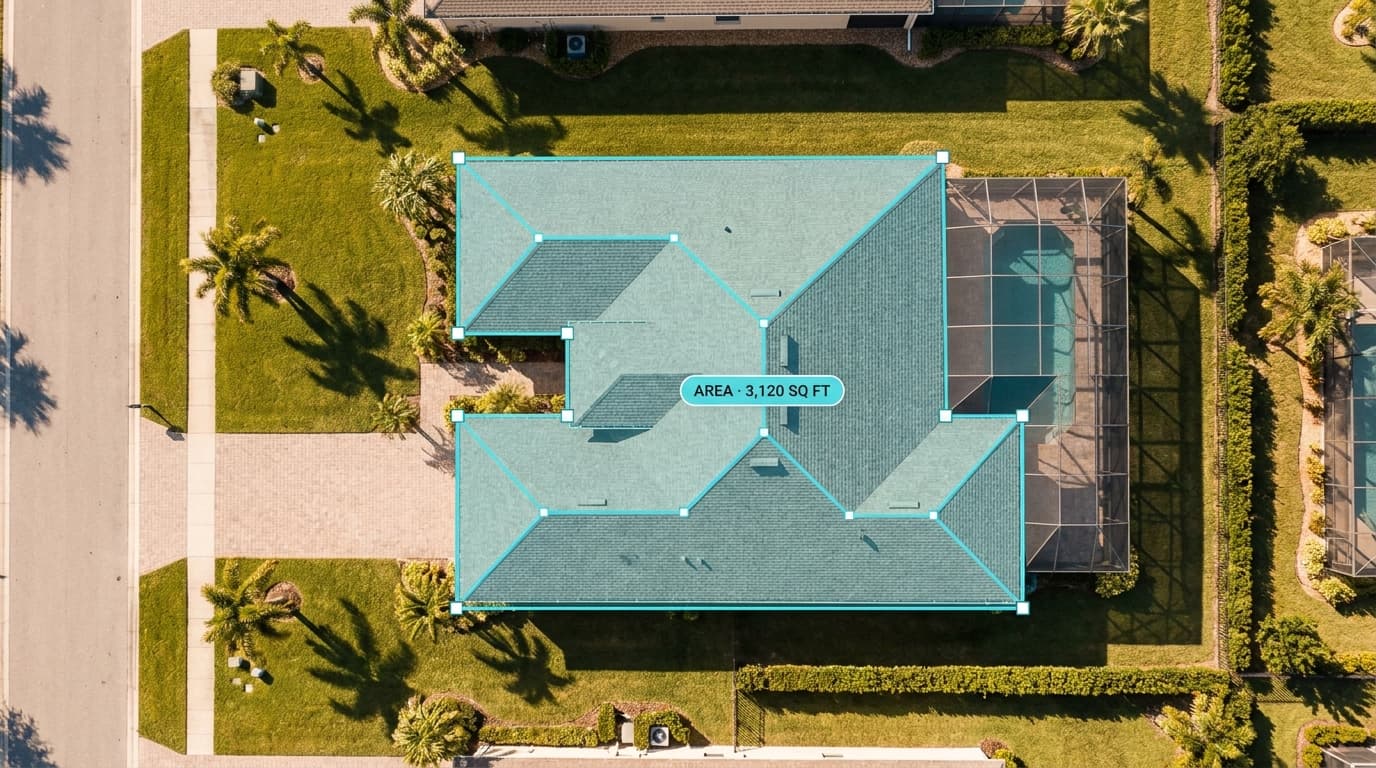 A second roof measured from satellite imagery
